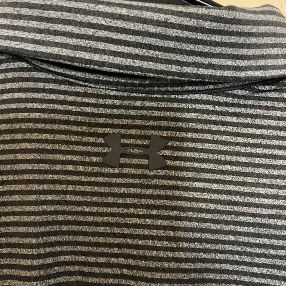 Under Armour Men's Charcoal and Black Striped Polo - Picture 3 of 5